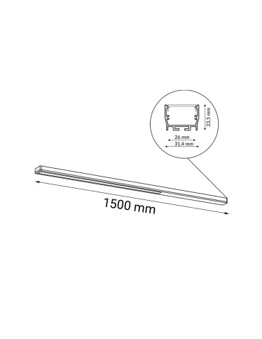 Shilo Plafon Hiate Line - Biały (1500 mm) 4000K 1815 - produkt 2