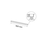 Shilo Lampa wpuszczana Hiate Line - Czarna (900 mm) 3000K 1824 Shilo Lampa wpuszczana Hiate Line - Czarna (900 mm) 3000K 1824