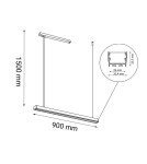 Lampy wiszące nad biurko - Shilo Lampa wisząca Hiate Line - Biała (900 mm) 3000K 1845 - product 2