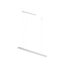 Lampy wiszące nad biurko - Shilo Lampa wisząca Hiate Line - Biała (900 mm) 4000K 1847 - product 1