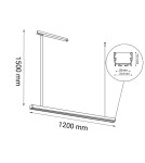 Lampy wiszące nad biurko - Shilo Lampa wisząca Hiate Line - Biała (1200 mm) 4000K 1851 - product 2