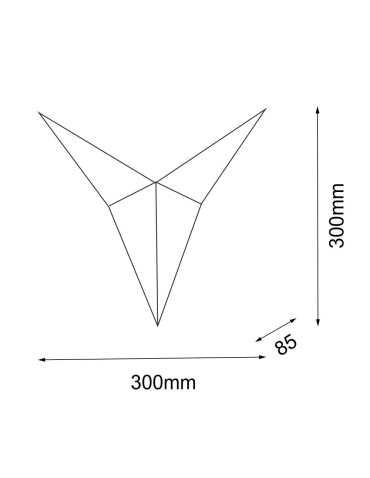 Shilo Kinkiet Hino 1 - Czarny (300 mm) 4037 - produkt 2
