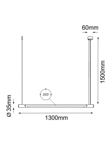 Shilo Lampa wisząca Ibara Z Czarna - (1300 mm) 5054 - product 2