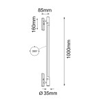 Kinkiety - Shilo Kinkiet Ibara K2 - Czarny (1000 mm) 4005 - product 2