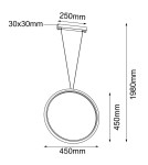 Lampy wiszące geometryczne - Shilo Lampa wisząca Ikuna O - Czarna (450 mm) 3000K 5074 - product 2