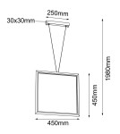Shilo Lampa wisząca Ikuna - Czarna (450 mm) 3000K 5078 Shilo Lampa wisząca Ikuna - Czarna (450 mm) 3000K 5078