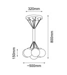 Shilo Lampa wisząca iO 7 mini - Czarna (500 mm) 5071 Shilo Lampa wisząca iO 7 mini - Czarna (500 mm) 5071