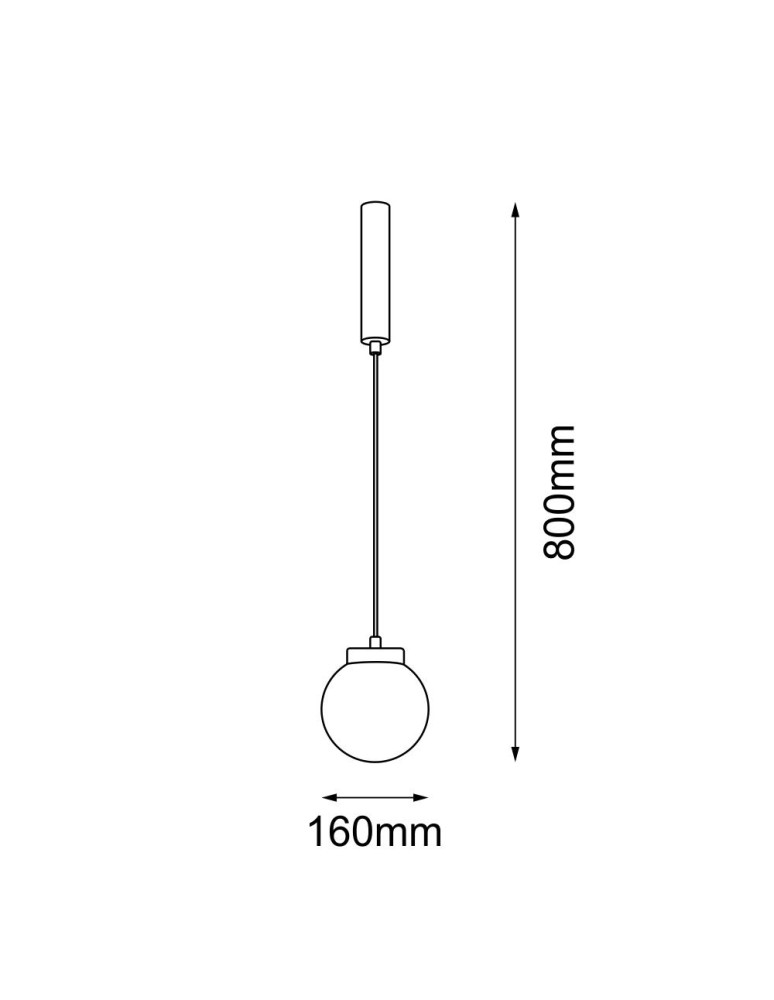 Lampy wiszące - Shilo Lampa wisząca iO 1 mini - Czarna (160 mm) 5073 - product kolory-swiatla.pl 2