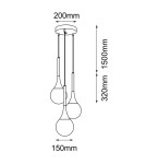 Lampy wiszące - Shilo Lampa wisząca Jun 3 - Czarna (200 mm) 5170 - product 2