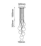 Lampy wiszące - Shilo Lampa wisząca Jun 8 - Czarna (320 mm) 5171 - product 2