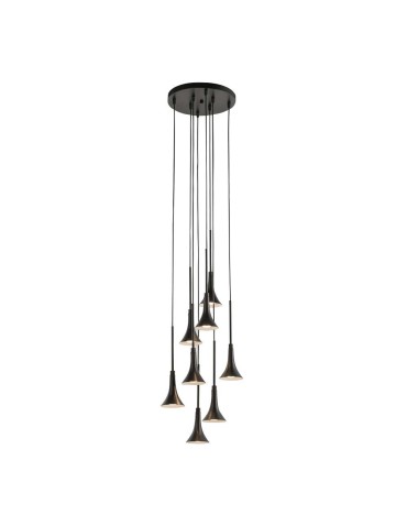 Shilo Lampa wisząca Kanzaki 8 - Czarna (300 mm) 4000K 8533