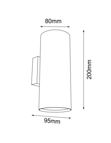Shilo Kinkiet Kobe K - Czarny (200 mm) 4041 - produkt 2