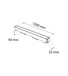 Lampy do szyn magnetycznych - Shilo Spot magnetyczny Komatsu - Czarny (1200 mm) 48V 40W 3200lm 4000K 6590 - product 2