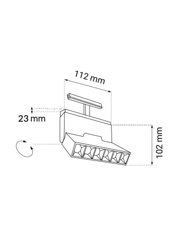 Shilo Spot magnetyczny Komatsu dot move - Czarny - 48V 6W 480lm (112 mm) 3000K 6595 - produkt 2