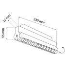 Shilo Spot magnetyczny Komatsu dot move 2 - Czarny - 48V 12W 1260lm (230 mm) 4000K 6600 Shilo Spot magnetyczny Komatsu dot move 2 - Czarny - 48V 12W 1260lm (230 mm) 4000K 6600