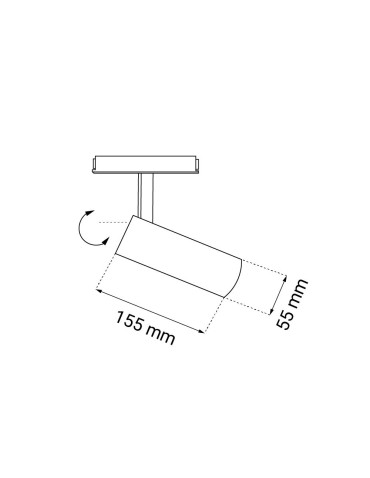 Shilo Spot magnetyczny Komassa (system Komatsu) - Czarny - 48V 15W 1200lm (55 mm) 3000K 6624 - produkt 2