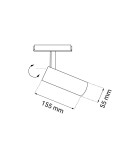Shilo Spot magnetyczny Komassa (system Komatsu) - Biały - 48V 15W 1200lm (55 mm) 3000K 6625 Shilo Spot magnetyczny Komassa (system Komatsu) - Biały - 48V 15W 1200lm (55 mm) 3000K 6625