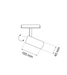 Shilo Spot magnetyczny Komassa (system Komatsu) - Czarny - 48V 7W 560lm (45 mm) 4000K 6641 Shilo Spot magnetyczny Komassa (system Komatsu) - Czarny - 48V 7W 560lm (45 mm) 4000K 6641