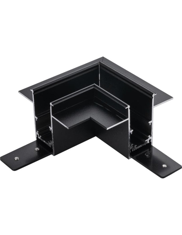 Shilo Łącznik L podtynkowy szynoprzewodu magnetycznego Komatsu 48V - Czarny 6509