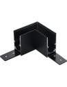 Shilo Łącznik L natynkowy szynoprzewodu magnetycznego Komatsu 48V - Czarny 6517