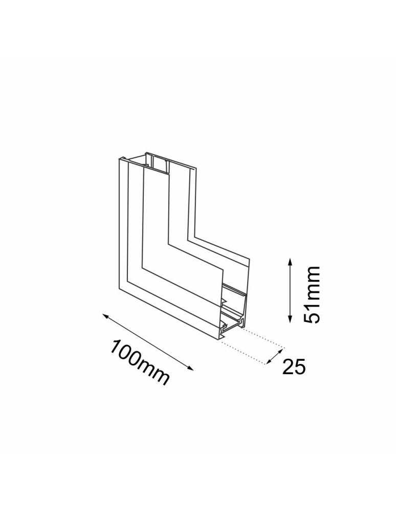 Akcesoria do szynoprzewodów magnetycznych - Shilo Łącznik L natynkowy ściana - sufit szynoprzewodu magnetycznego Komatsu 48V - Czarny 6521 - product kolory-swiatla.pl 2
