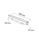 Lampy do szyn magnetycznych - Shilo Spot magnetyczny Komatsu - Czarny (300 mm) 48V 12W 960lm 4000K 6542 - product 2