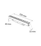Lampy do szyn magnetycznych - Shilo Spot magnetyczny Komatsu dot - Czarny (220 mm) 48V 12W 960lm 3000K 6560 - product 2