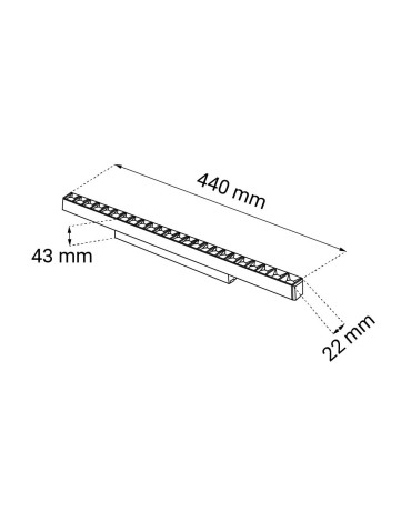 Shilo Spot magnetyczny Komatsu dot - Czarny (440 mm) 48V 24W 1920lm 3000K 6564 - produkt 2