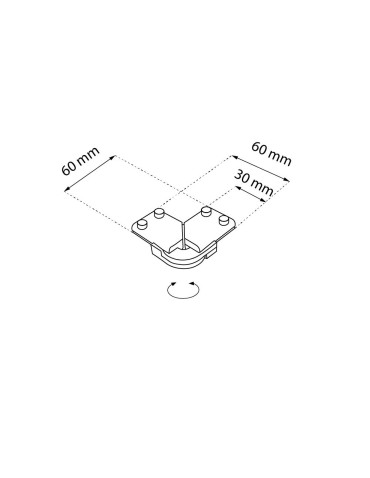 Shilo Łącznik L szynoprzewodu magnetycznego Komatsu Slim - Czarny 6043 - produkt 2