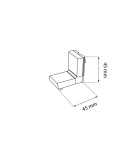 Shilo Łącznik kątowy ściana - sufit Komatsu Slim - Czarny 6044 Shilo Łącznik kątowy ściana - sufit Komatsu Slim - Czarny 6044