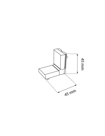 Shilo Łącznik kątowy ściana - sufit Komatsu Slim - Czarny 6044 - produkt 2