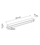 Akcesoria do szynoprzewodów magnetycznych - Shilo Zasilacz wpinany 100W (system Komatsu Slim) - Czarny 6047 - product 2
