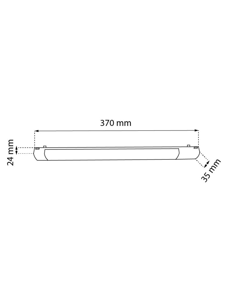 Lampy do szyn magnetycznych - Shilo Spot magnetyczny Komatsu Slim - Czarny - 48V 12W 960lm (370 mm) 3000K 6049 - product kolory-swiatla.pl 2