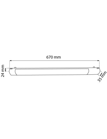 Shilo Spot magnetyczny Komatsu Slim - Czarny - 48V 24W 1920lm (670 mm) 4000K 6052 - produkt 2