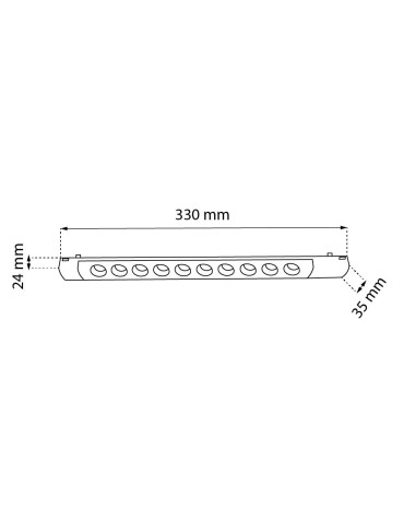 Shilo Spot magnetyczny Komatsu Slim dot - Czarny - 48V 10W 800lm (330 mm) 3000K 6053 - produkt 2