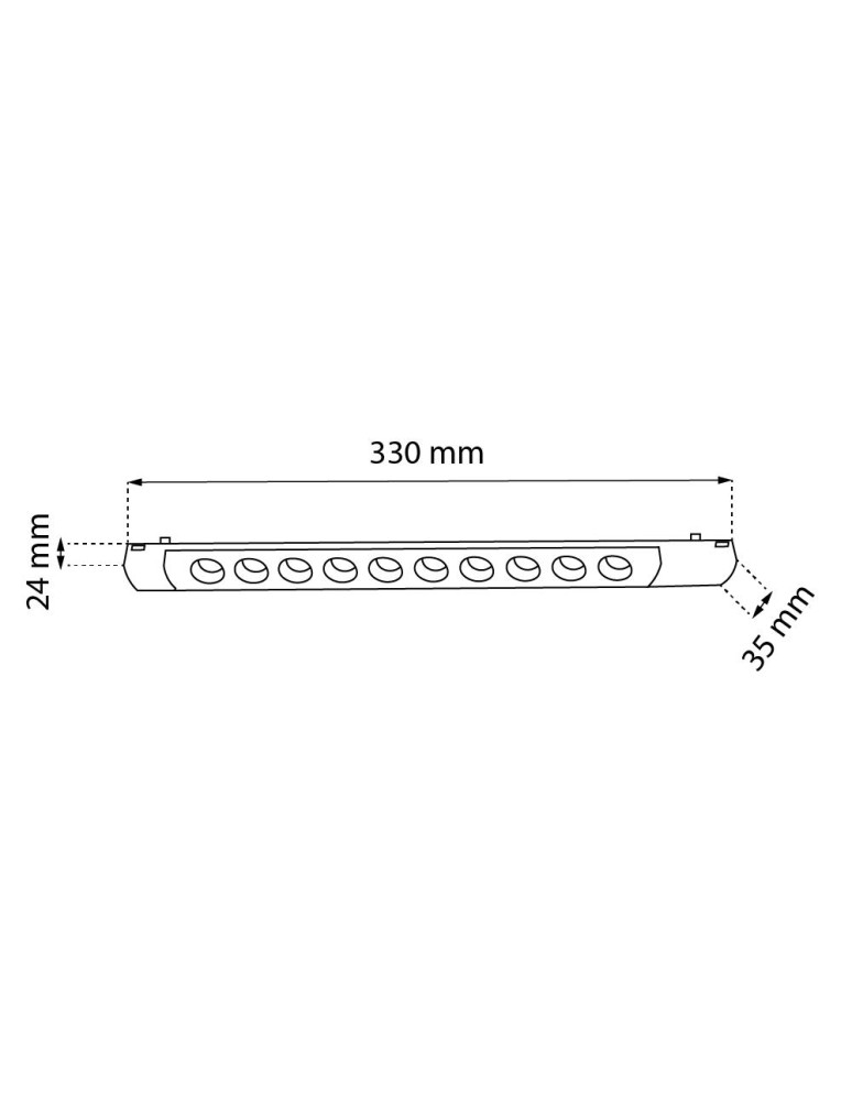 Shilo Spot magnetyczny Komatsu Slim dot - Czarny - 48V 10W 800lm (330 mm) 4000K 6054 Shilo Spot magnetyczny Komatsu Slim dot - Czarny - 48V 10W 800lm (330 mm) 4000K 6054