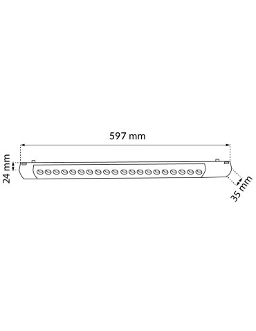 Shilo Spot magnetyczny Komatsu Slim dot - Czarny - 48V 20W 1600lm (600 mm) 3000K 6055 - produkt 2