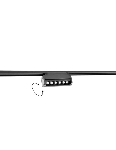 Shilo Spot magnetyczny Komatsu Slim dot move - Czarny - 48V 6W 480lm (128 mm) 3000K 6057