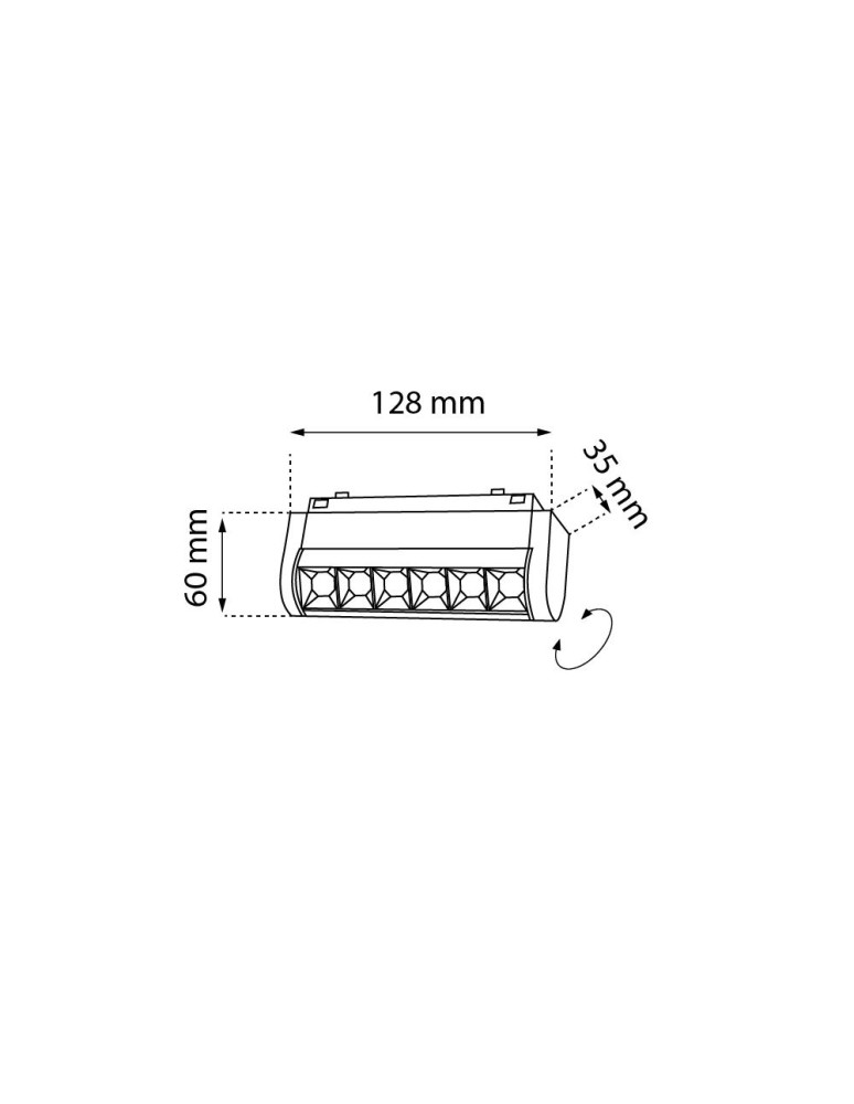 Shilo Spot magnetyczny Komatsu Slim dot move - Czarny - 48V 6W 480lm (128 mm) 3000K 6057 Shilo Spot magnetyczny Komatsu Slim dot move - Czarny - 48V 6W 480lm (128 mm) 3000K 6057