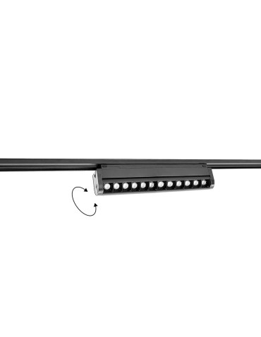 Shilo Spot magnetyczny Komatsu Slim dot move - Czarny - 48V 12W 960lm (236 mm) 3000K 6059