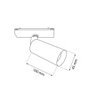 Lampy do szyn magnetycznych - Shilo Spot magnetyczny Komassa Slim (system Komatsu Slim) - Czarny - 48V 8W 640lm (45 mm) 4000K 6064 - product 2