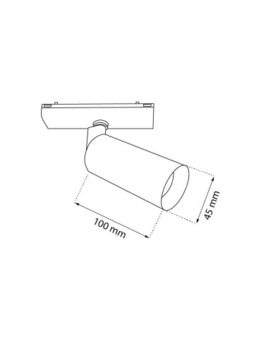 Shilo Spot magnetyczny Komassa Slim (system Komatsu Slim) - Czarny - 48V 8W 640lm (45 mm) 4000K 6064 - produkt 2