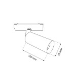 Lampy do szyn magnetycznych - Shilo Spot magnetyczny Komassa Slim (system Komatsu Slim) - Czarny - 48V 18W 1440lm (55 mm) 4000K 6066 - product 2