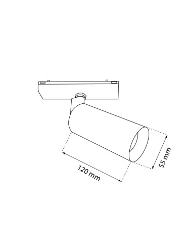 Shilo Spot magnetyczny Komassa Slim (system Komatsu Slim) - Czarny - 48V 18W 1440lm (55 mm) 4000K 6066 - produkt 2