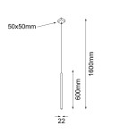 Lampy wiszące rurki - Shilo Lampa wisząca Kosame 1 - Złota (600 mm) 5200 - product 2