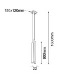 Lampy wiszące rurki - Shilo Lampa wisząca Kosame 3 - Złota (600 mm) 5201 - product 2
