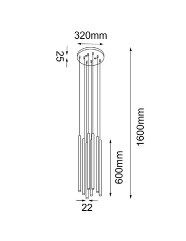 Shilo Lampa wisząca Kosame 8 - Złota (600 mm) 5203 - produkt 2