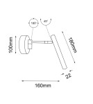 Shilo Kinkiet Kosame K2 - Czarny (180 mm) 4053 Shilo Kinkiet Kosame K2 - Czarny (180 mm) 4053