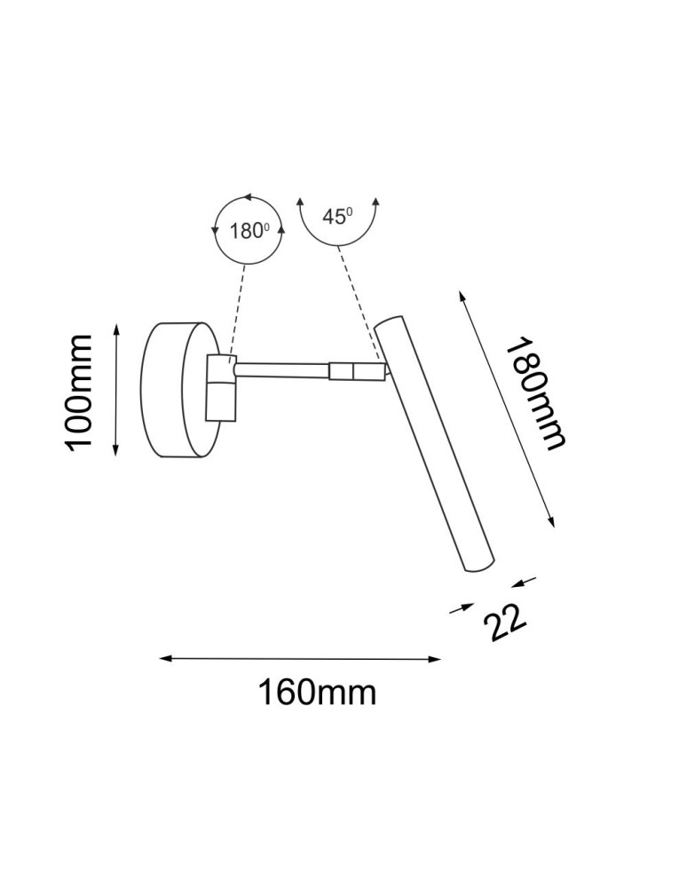 Shilo Kinkiet Kosame K2 - Czarny (180 mm) 4053 Shilo Kinkiet Kosame K2 - Czarny (180 mm) 4053