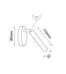 Kinkiety - Shilo Kinkiet Kosame K3 - Złoty (110 mm) 4010 - product 2